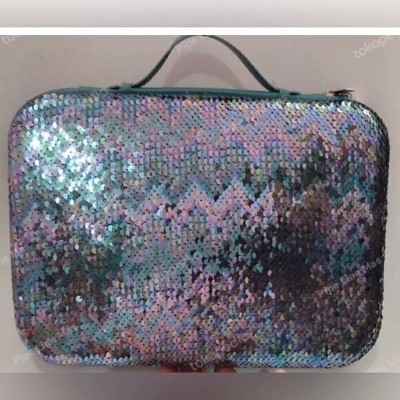Ulta makeup beauty cosmetic sequin case tablet tech laptop computer - Picture 1 of 9